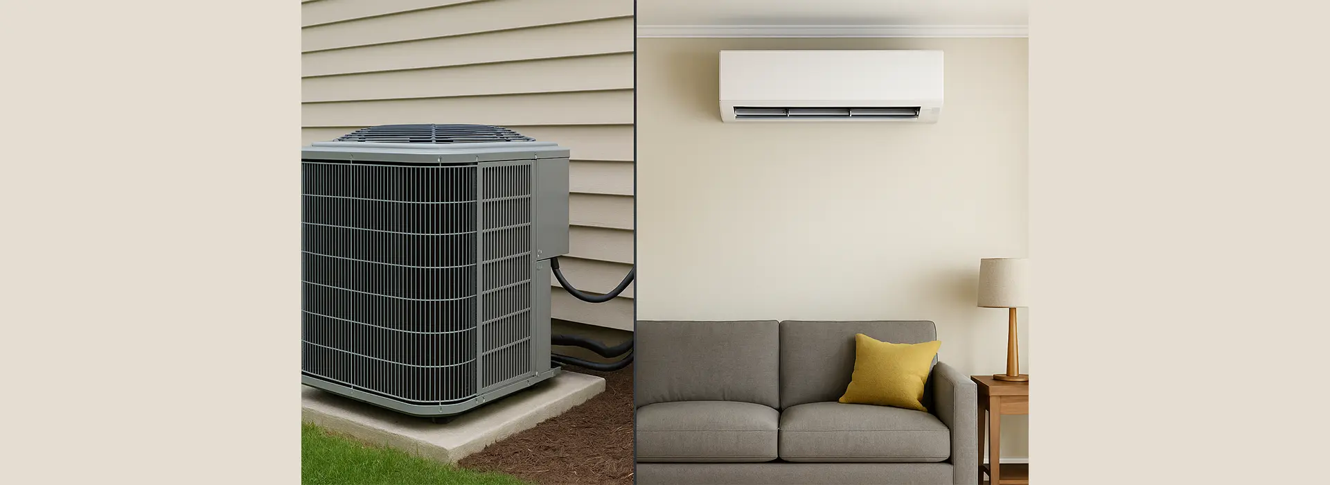 Featured image for “Central Air vs. Ductless Mini-Splits: Cooling Solutions for Rochester Homes”